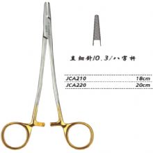 金鐘硬質合金鑲片持針鉗直 細針 JCA220 26cm 直 細針 0.3 八字桿