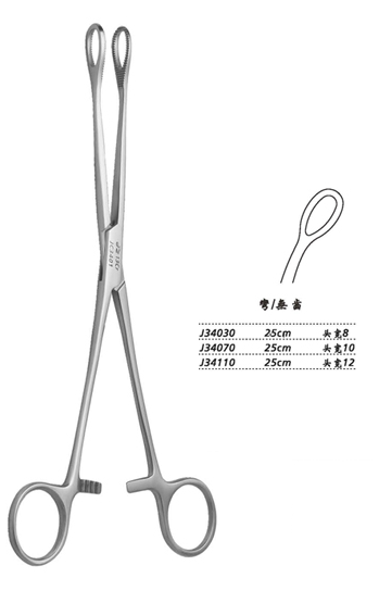 金鐘海綿鉗彎無(wú)齒 J34070 25cm 彎無(wú)齒 頭寬 10