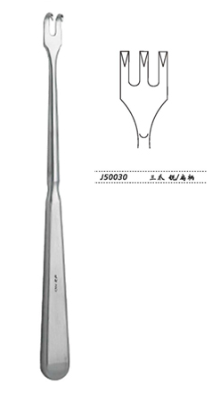 金鐘創口鉤扁柄 J50030 三爪 銳 扁柄