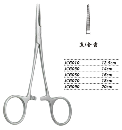 金鐘止血鉗精細 JCG050 16cm 直全齒 （精細）