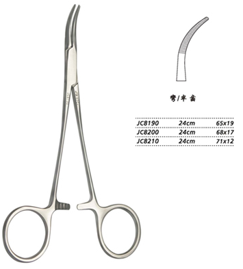 金鐘分離結扎鉗24cm JC8210 24cm 71×12半齒