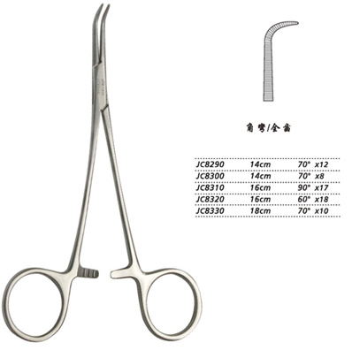 金鐘分離結扎鉗18cm JC8330 18cm 70°×10全齒