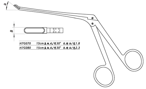 金鐘鼻咬切鉗H7G070 15cm 蓋板式 上彎30° 長圓頭 寬1.8