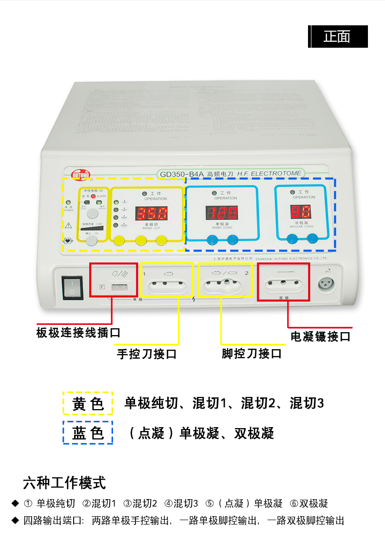 滬通 350-B4A高頻電刀(雙閉環多功能型)